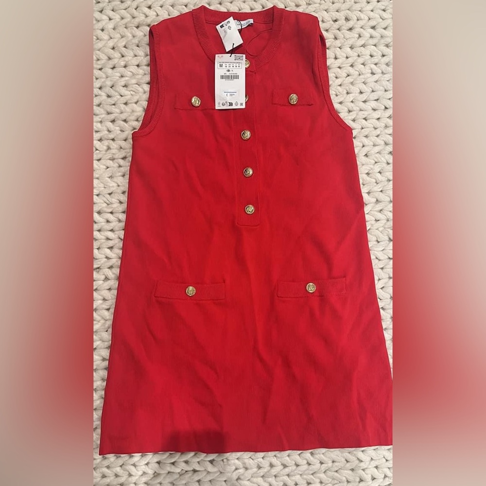 Zara red dress